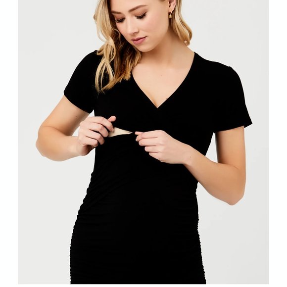 Ripe Maternity Embrace Nursing and Maternity Dress Black M - Picture 2 of 7